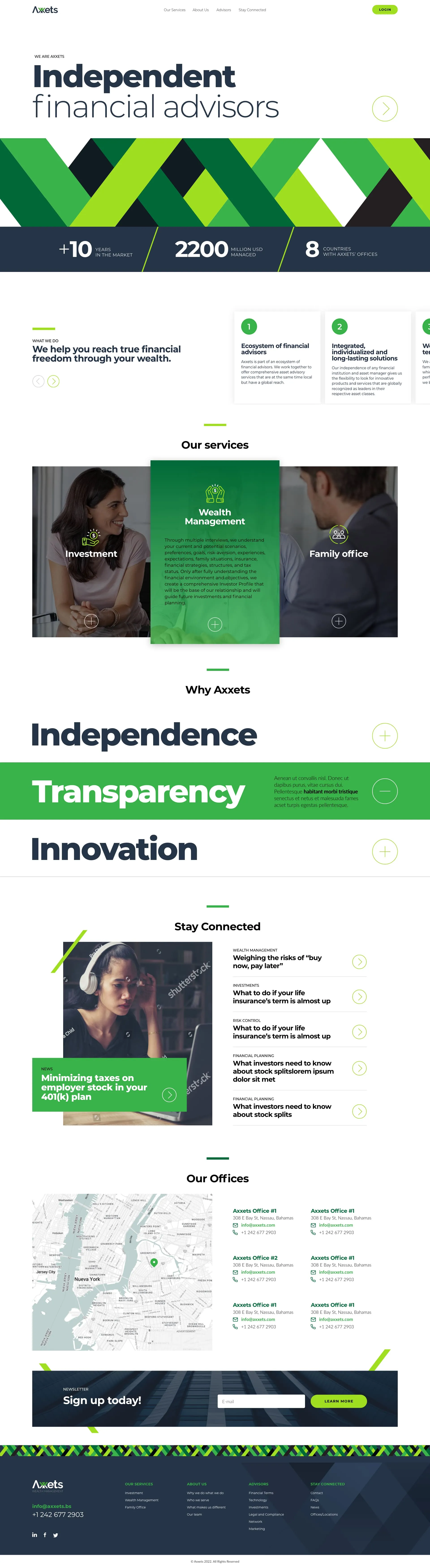 Axxets Brand - Desktop Website