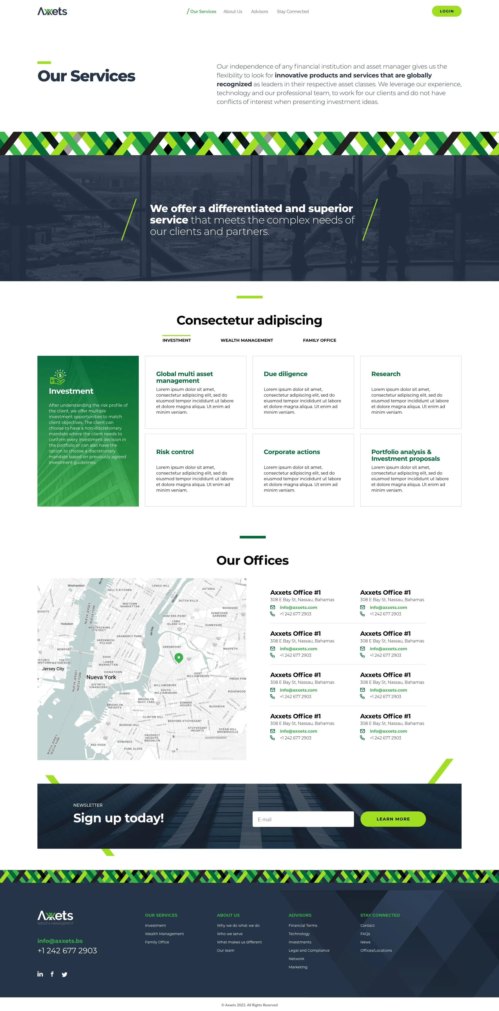 Axxets Brand - Desktop Website