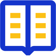 Icon reading articles about learning courses