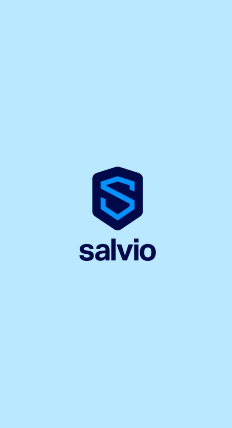 Salvio logo on a light blue background from the brand's color palette