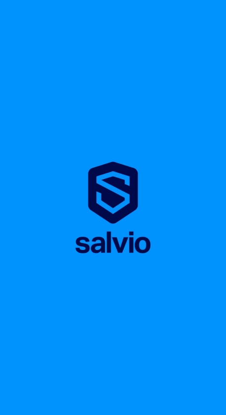 Salvio logo on a darker blue background from the brand's color palette.