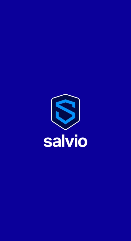 Salvio logo on a blue background from the brand's color palette.