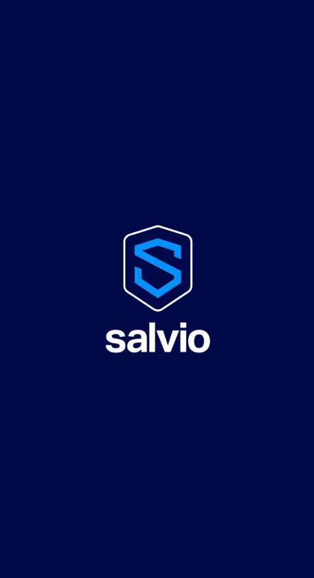 Salvio logo on a dark blue background from the brand's color palette.