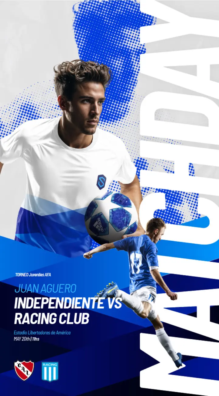 Salvio screenshot of a player kicking a ball, featuring 'Independiente vs Racing'