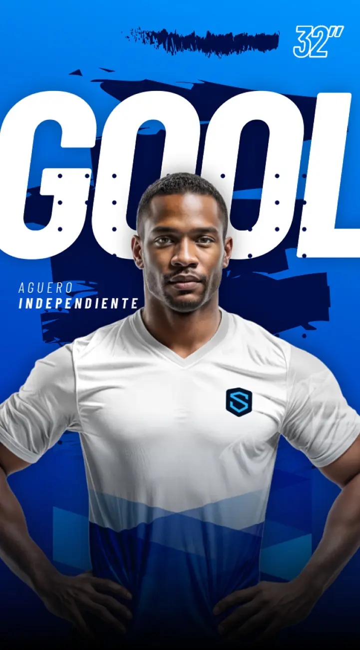 Salvio screenshot screenshot displaying a football player with the word 'Gool' in the background