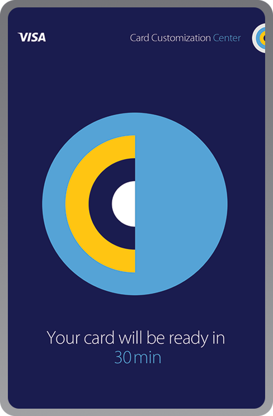 Visa Card Customization Center - Screen