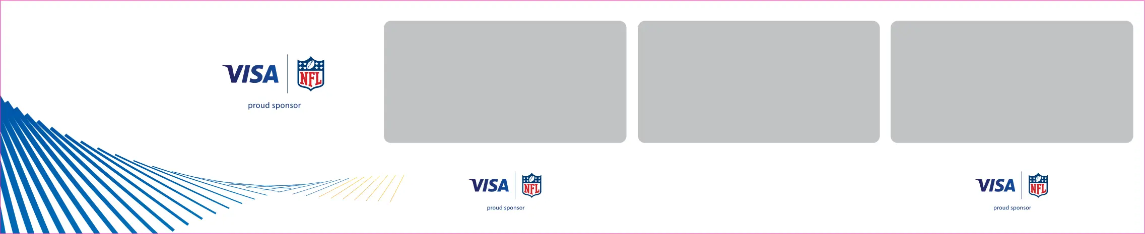 Visa Metlife - Top Wall Render featuring the Visa logo, highlighting Visa as a proud sponsor.