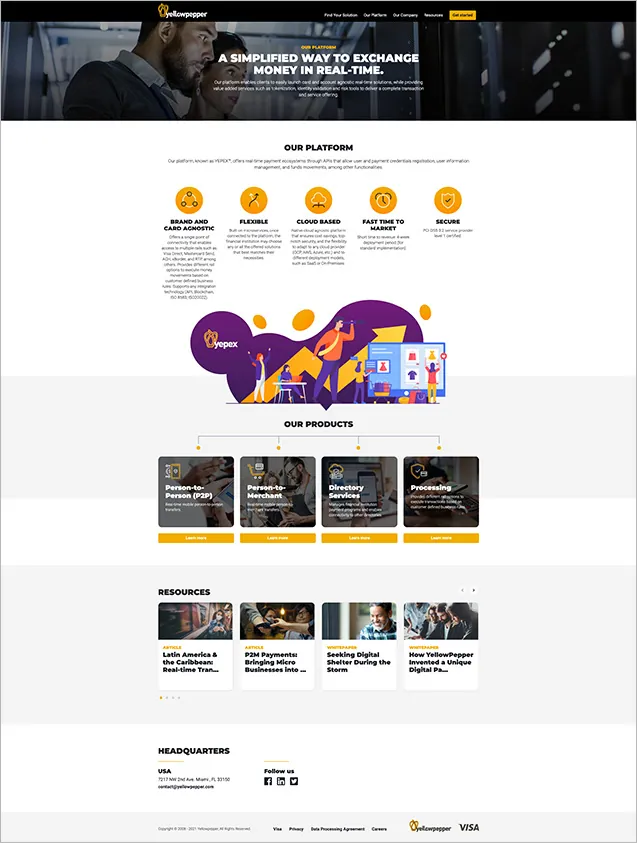 YellowPepper - Site screenshot