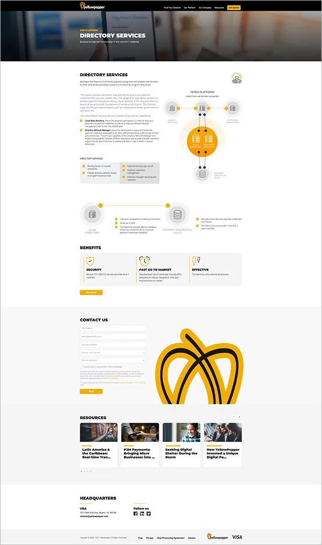 YellowPepper - Site screenshot