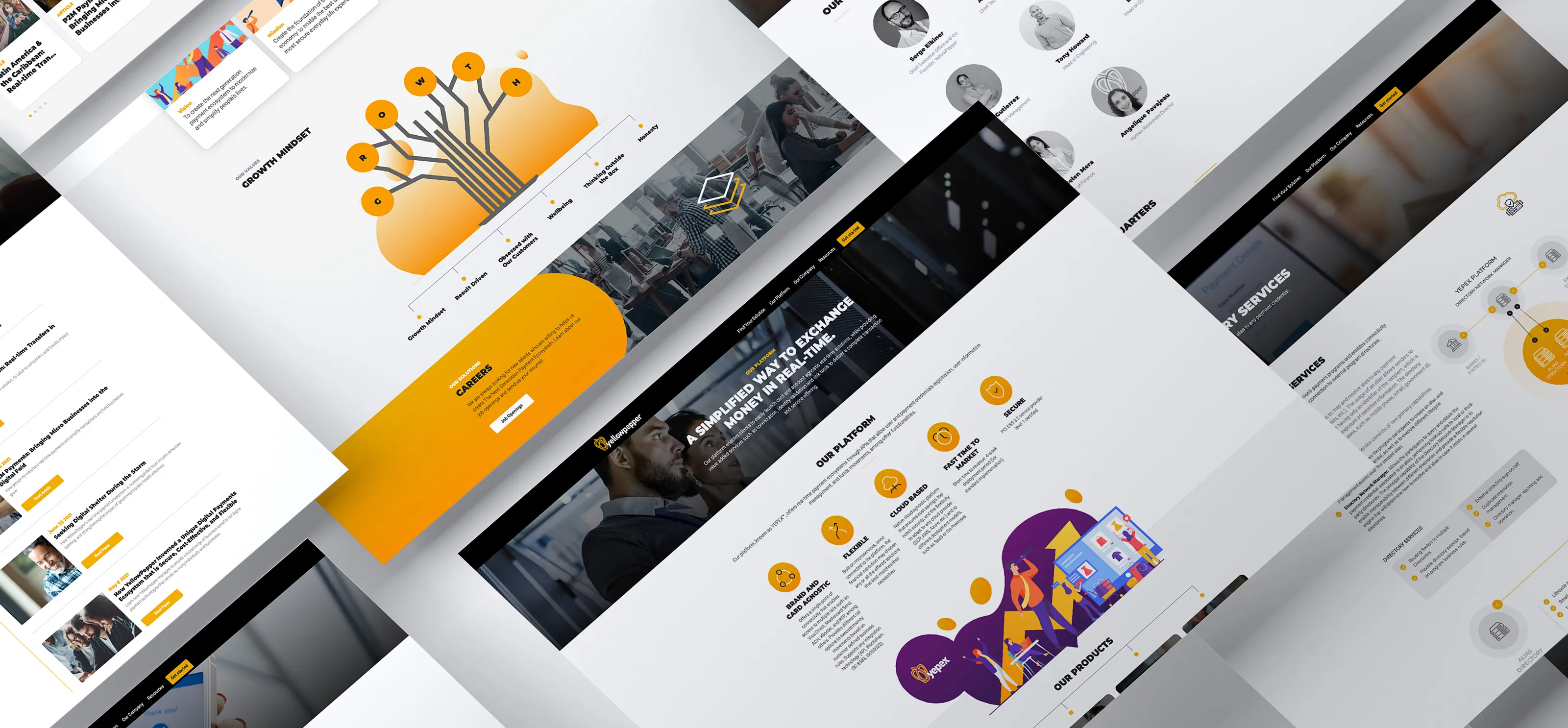 YellowPepper site, displaying its interface and features on desktop