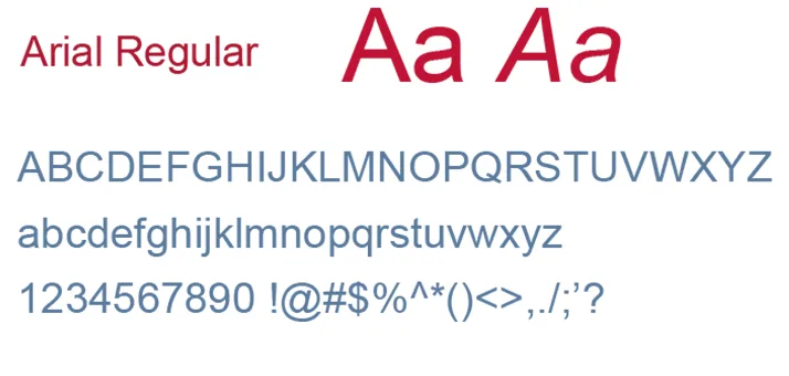Delta - Font Arial