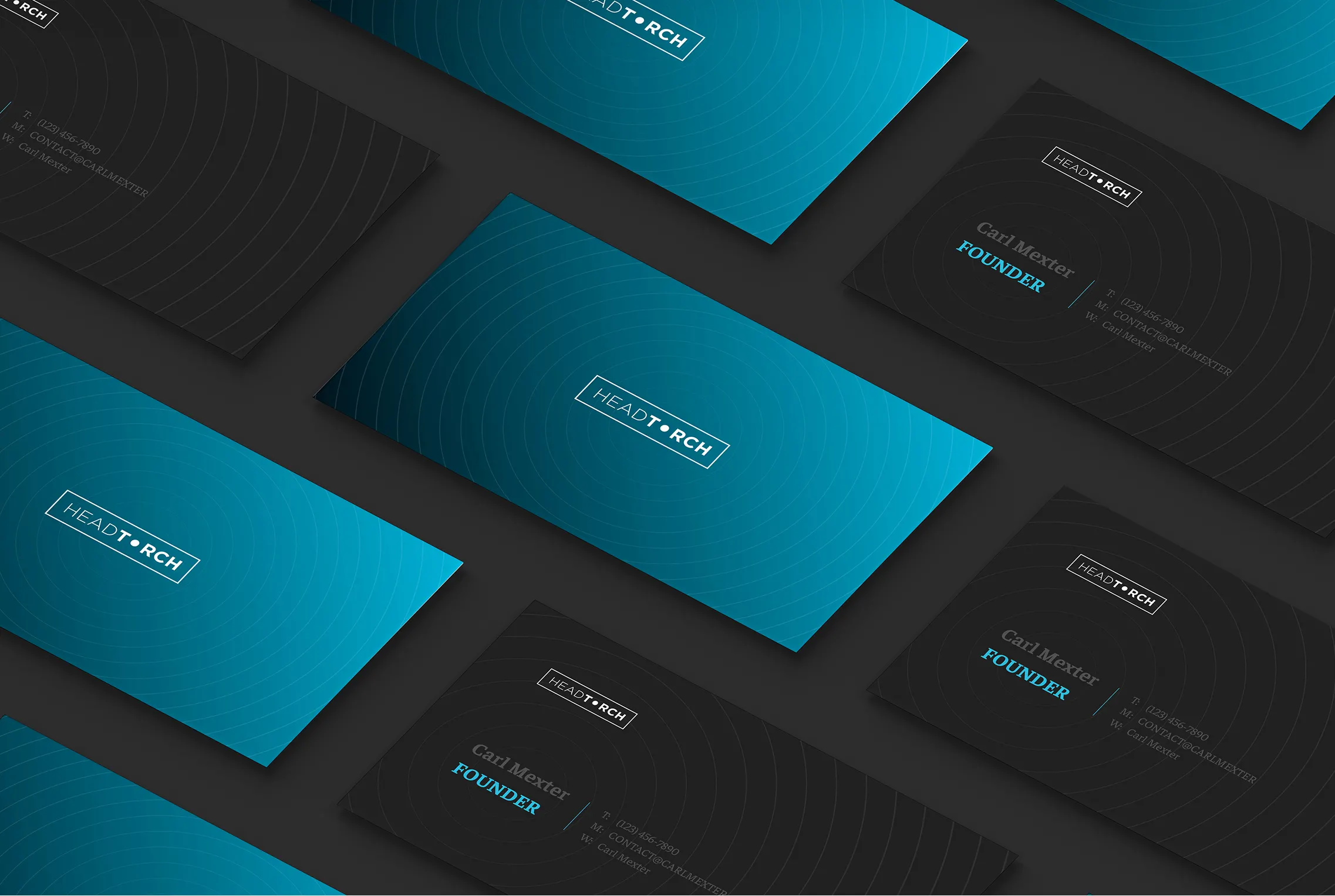 Headtorch - Brochure designed using the brand's color palette.