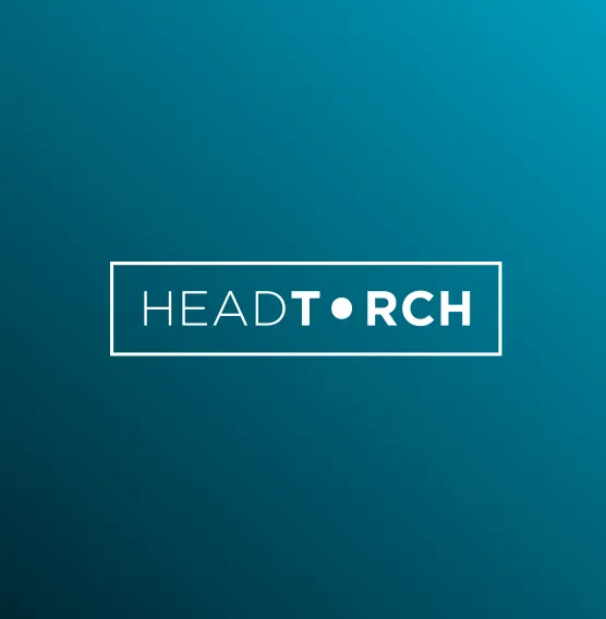 The logo's background is within a slightly darker shade of the light blue color palette