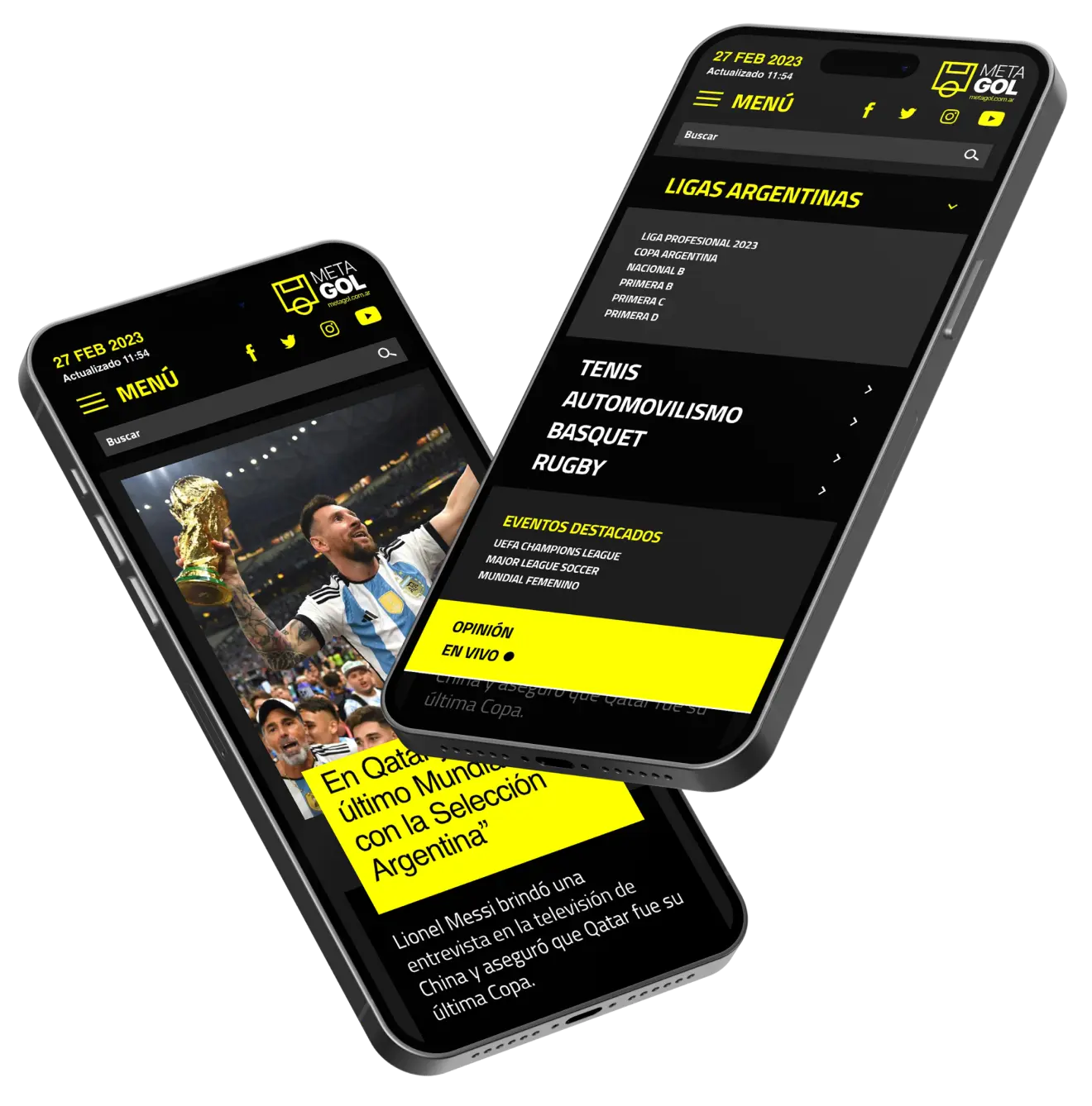 Metagol phones displaying website
