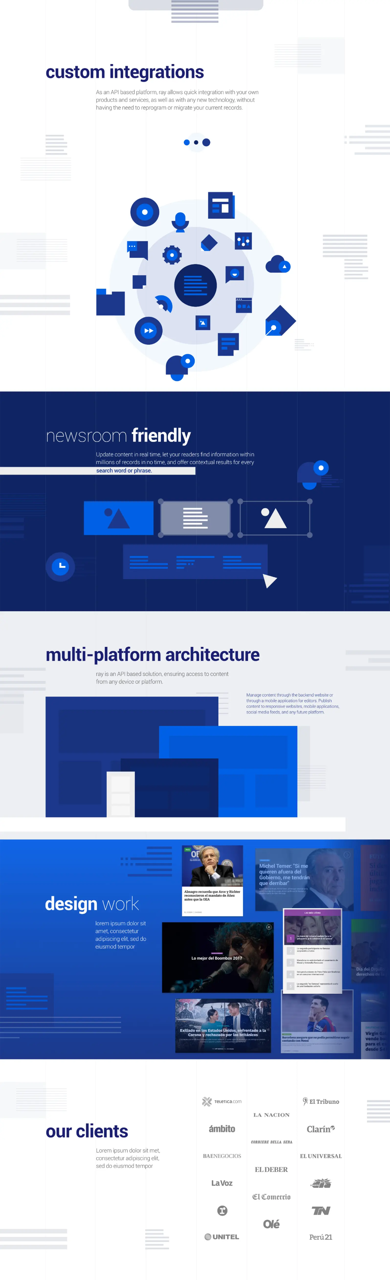 Ray Media features section screenshot