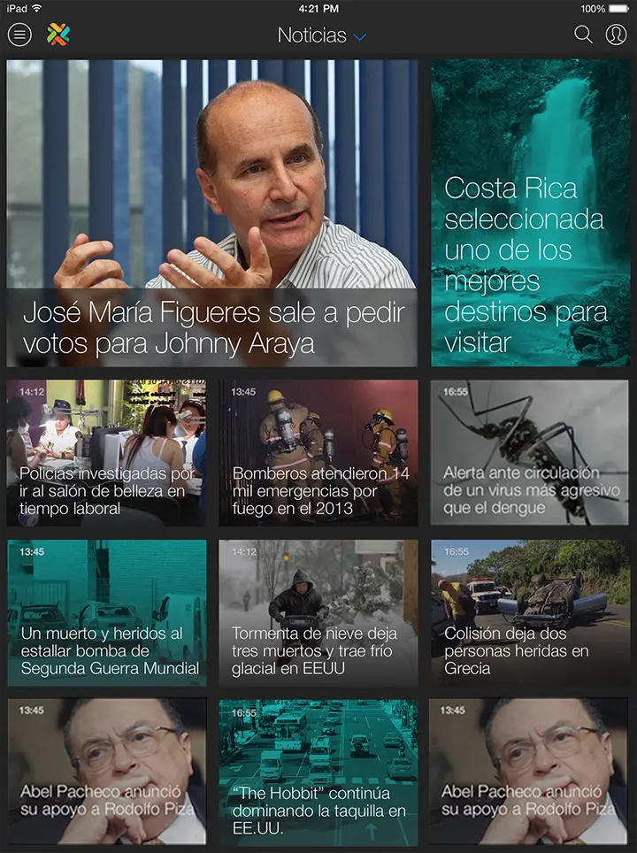 Teletica tablet screenshot