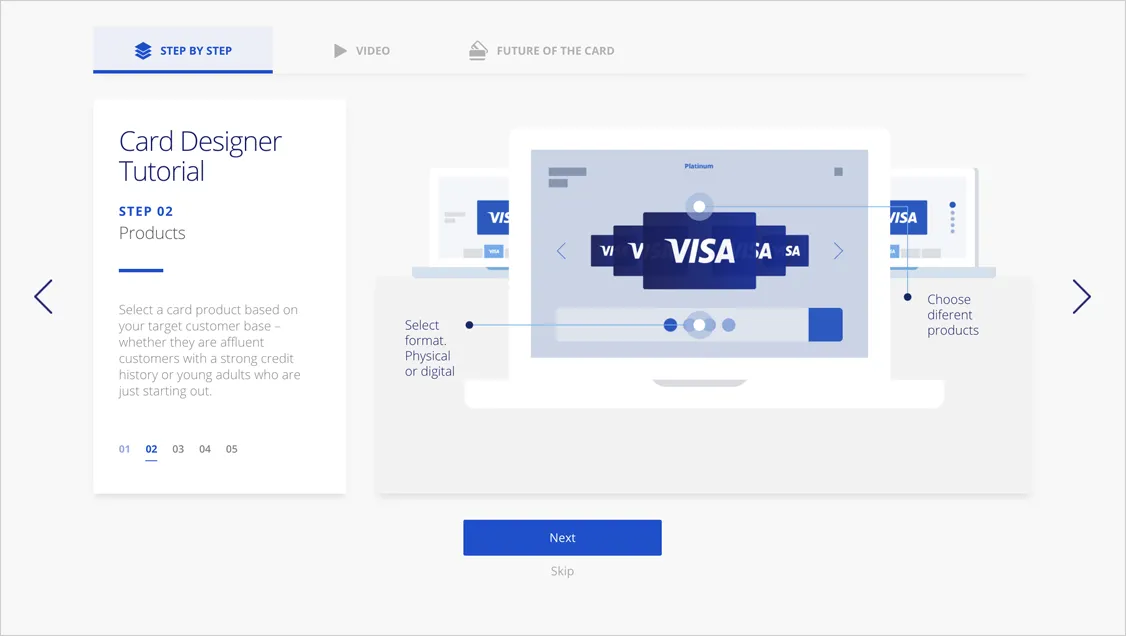 Visa Card Designer - Screen
