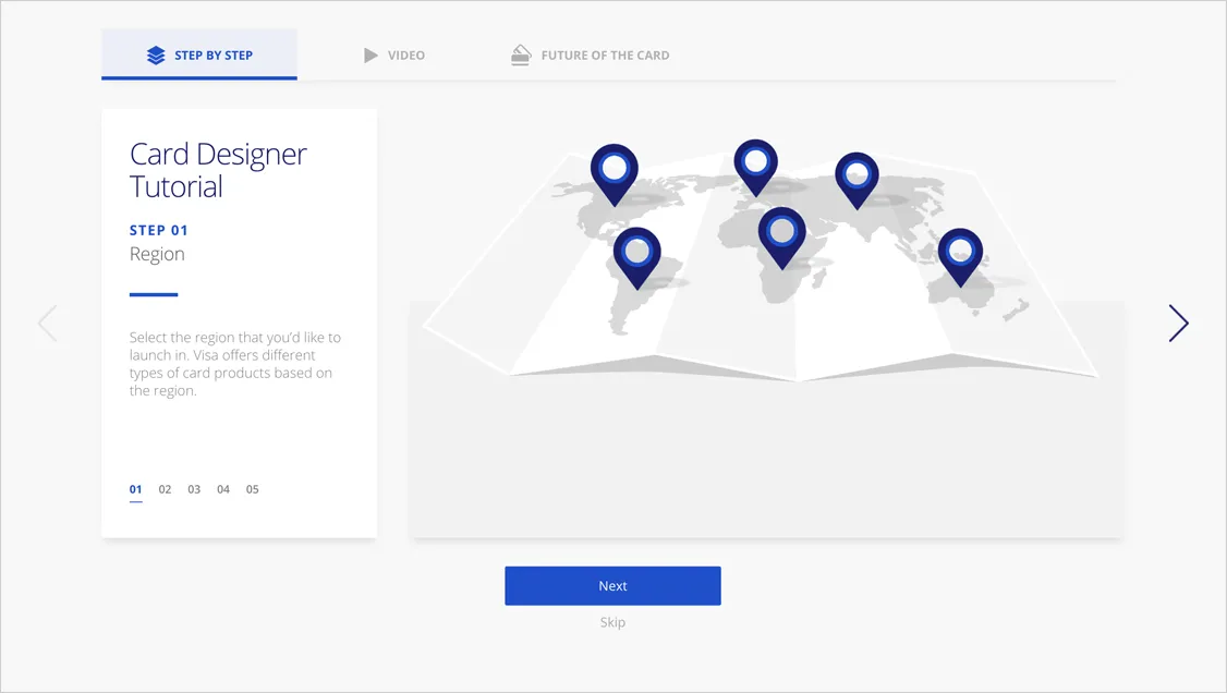 Visa Card Designer - Screen