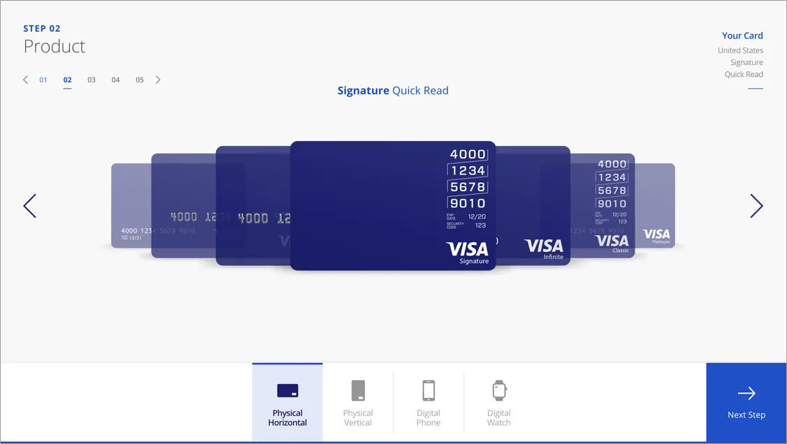 Visa Card Designer - Screen