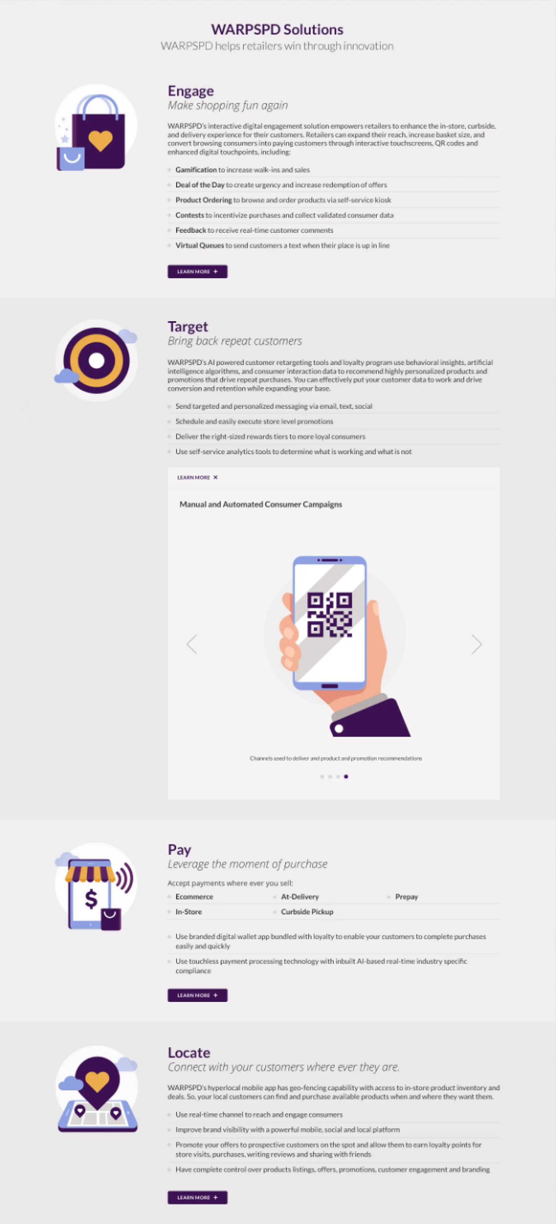 Warpspd desktop website screenshot