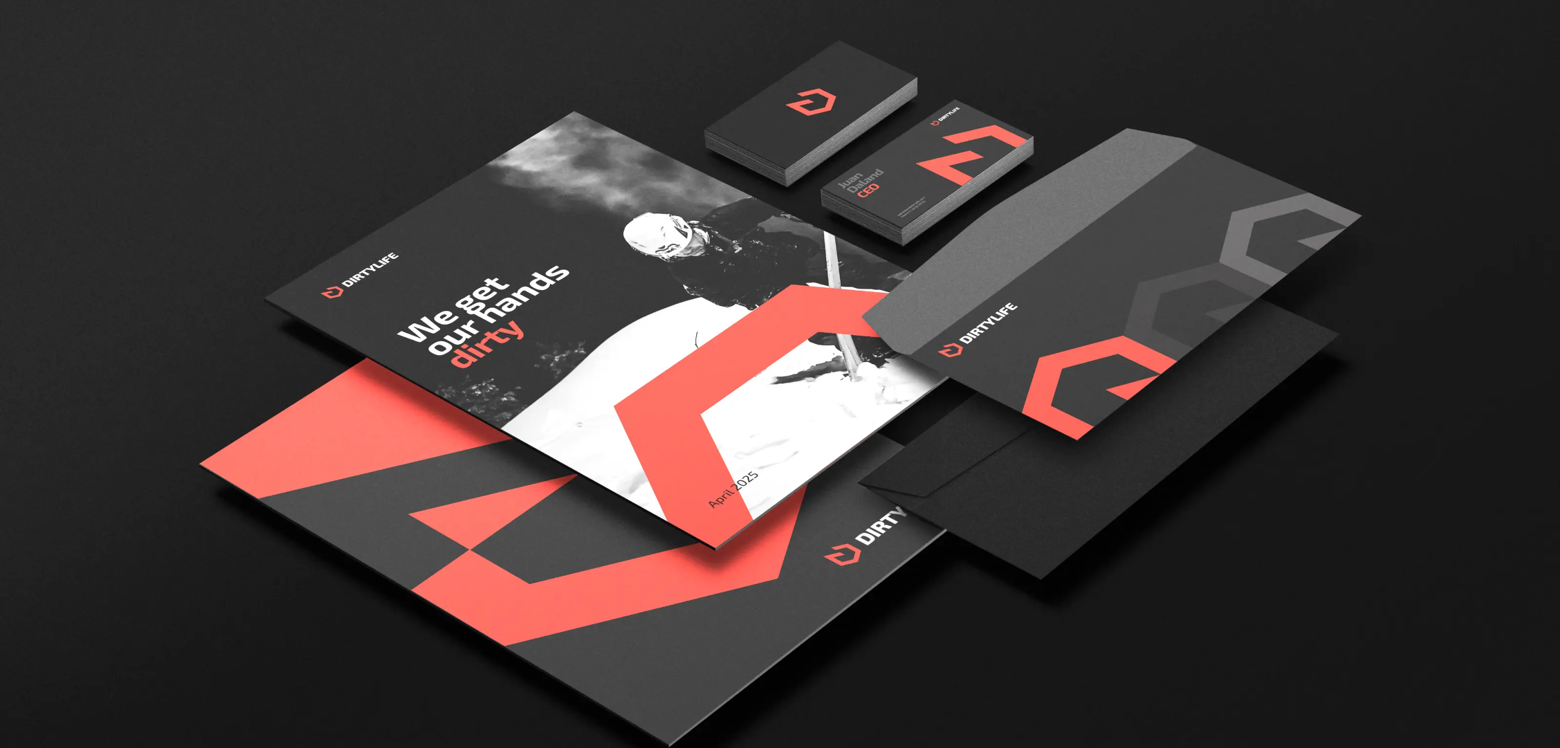 Dirtylife brocures into table