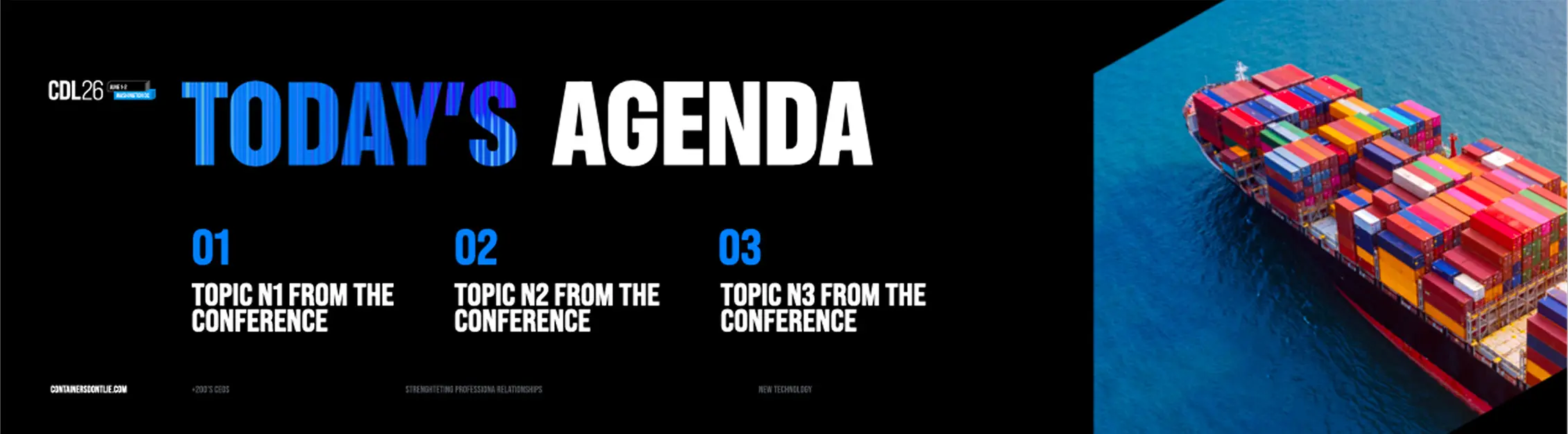 Containers don't lie banner agenda