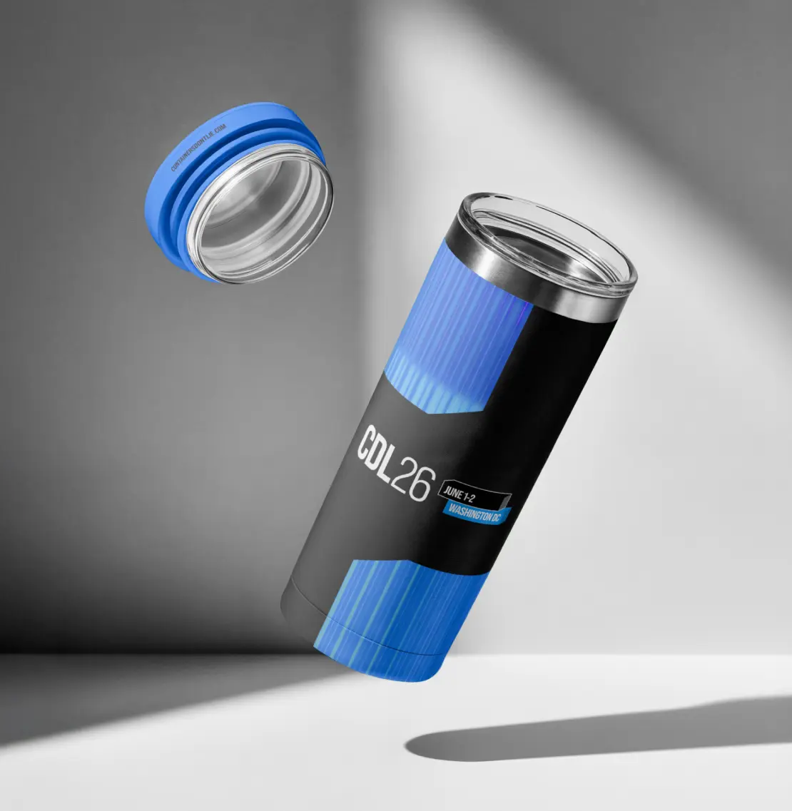 Containers don't lie bottle floating in the air