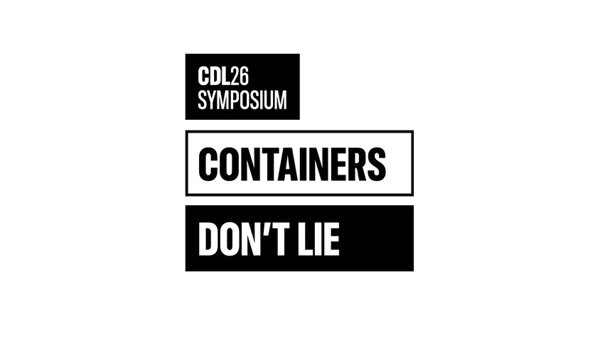 Containers don't lie logo black & white