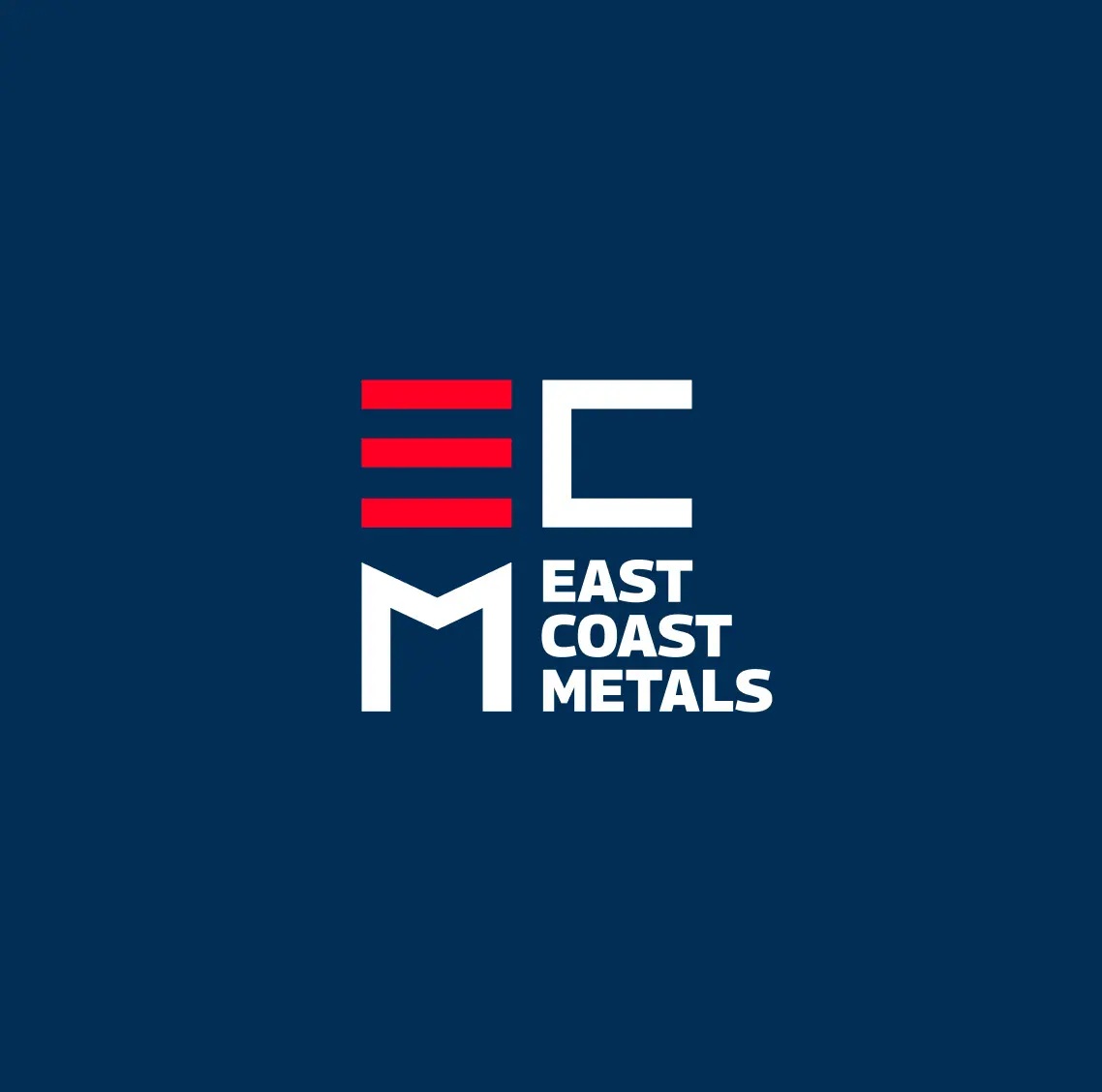 East Coast Metals logo blue