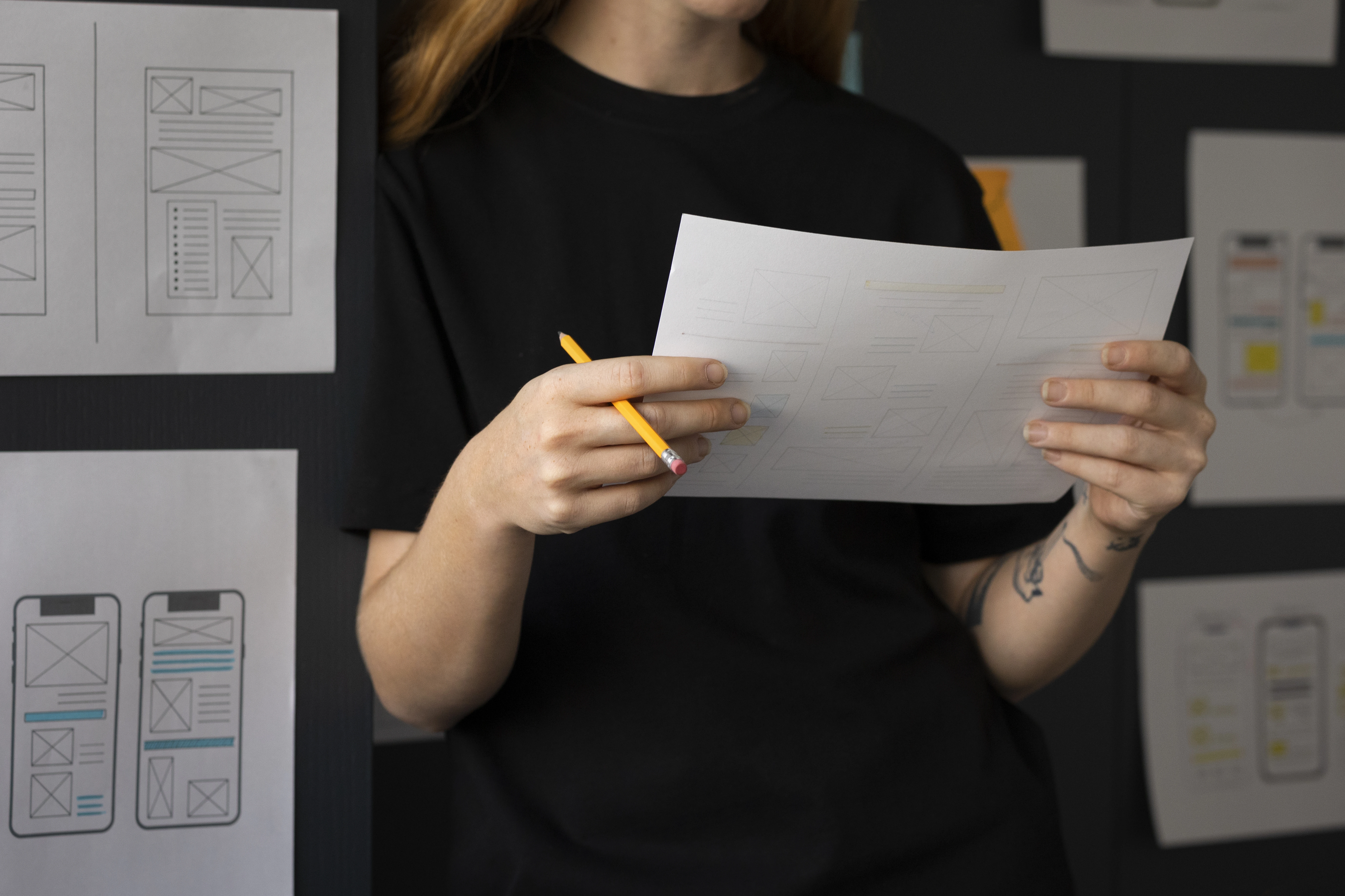 female web designer rebranding