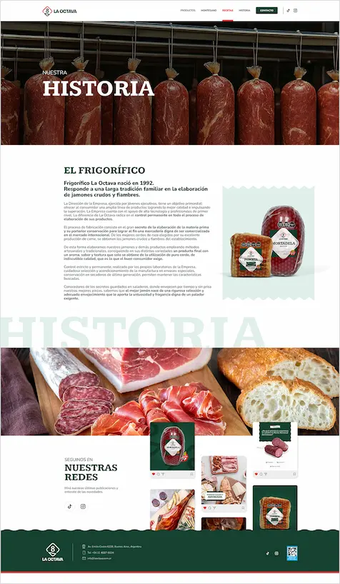 La Octava - Screenshot History Website