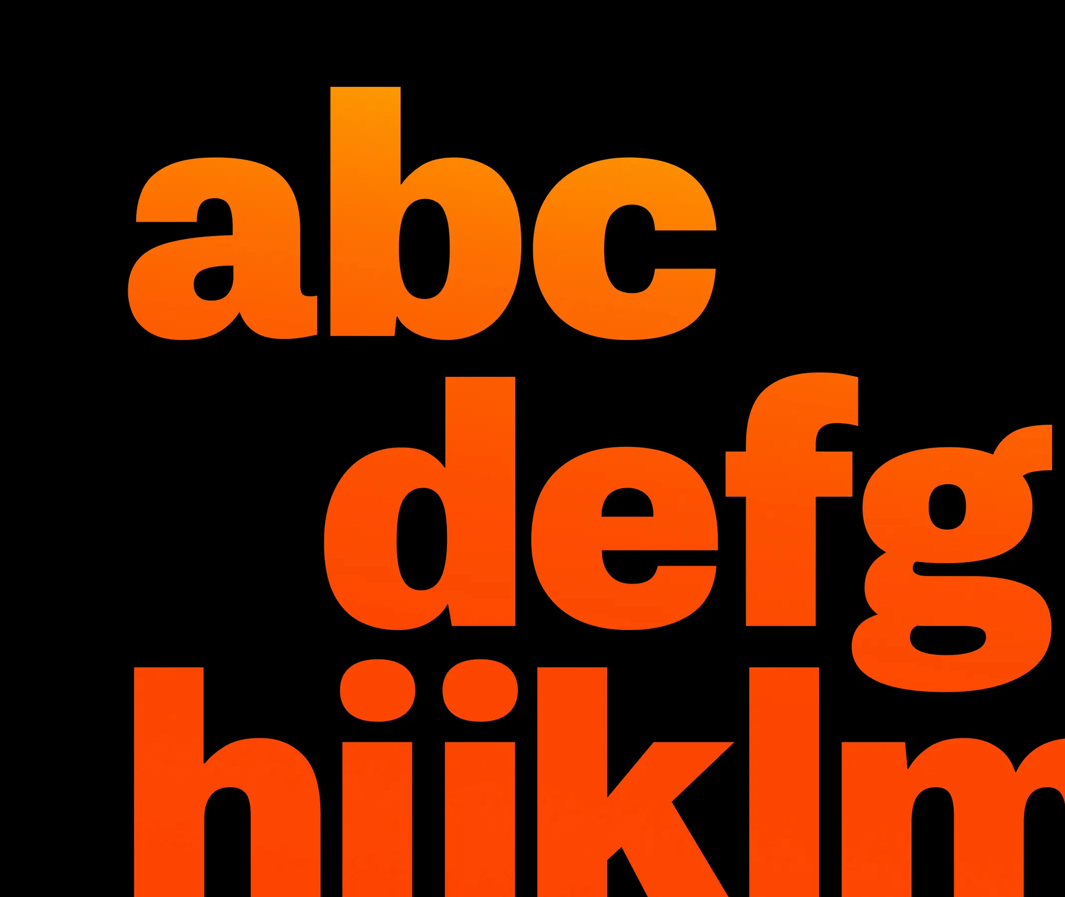 Fahrenheit Sans letters background