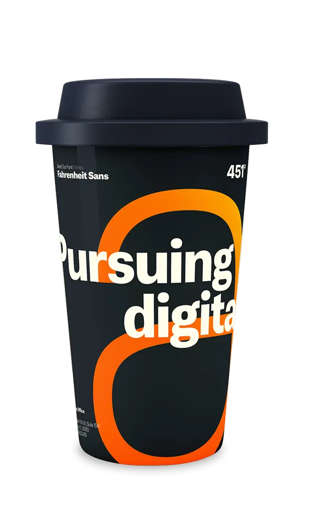 Fahrenheit Sans plastic glass